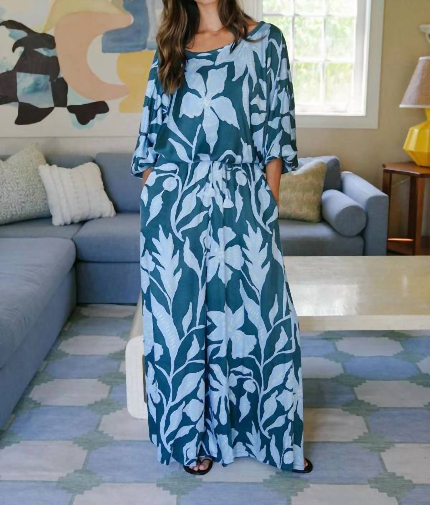 Omika - Verde Boat Neck Blouse