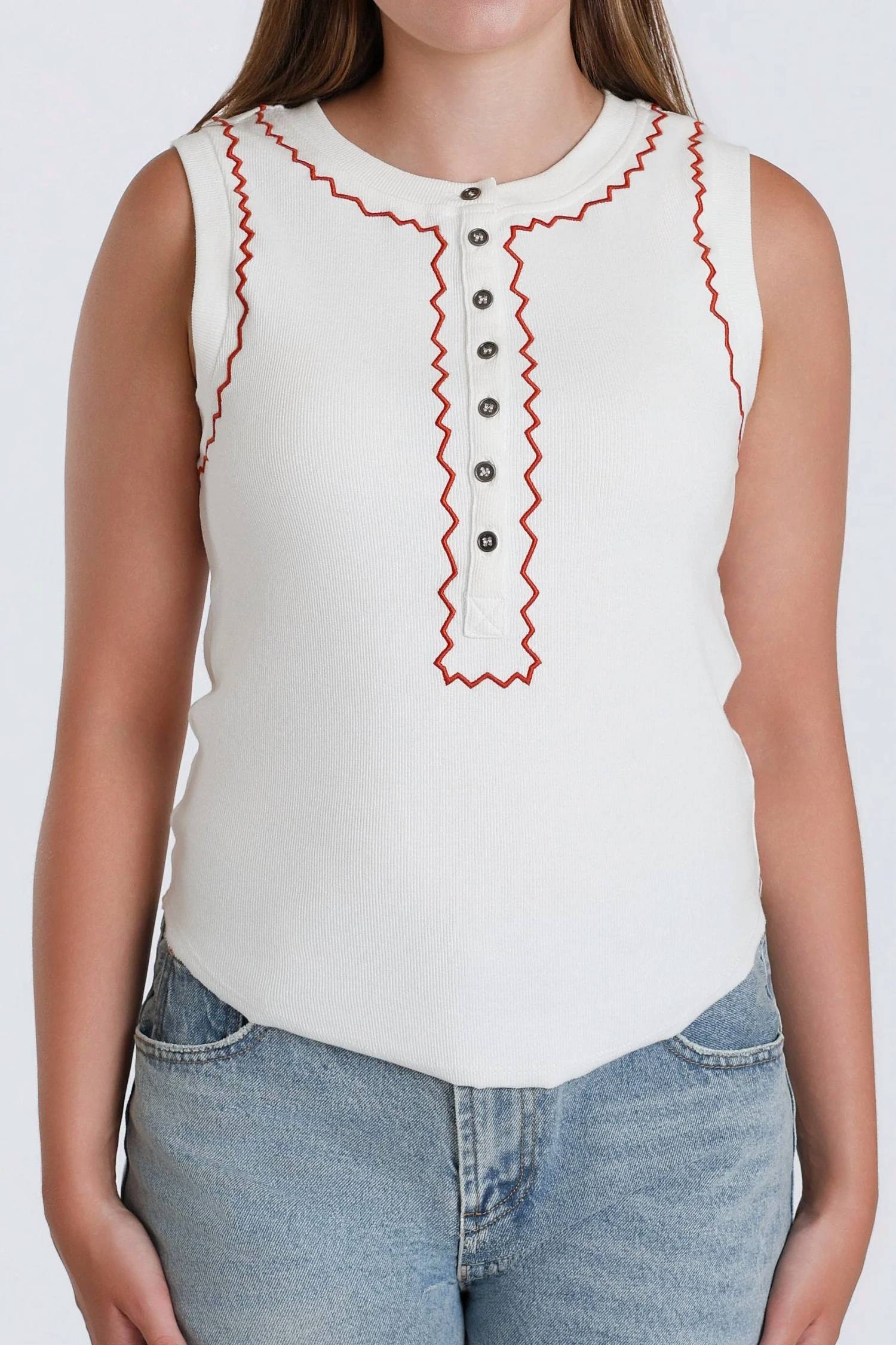 Aaron & Amber - Canyon Stitched Tank Top