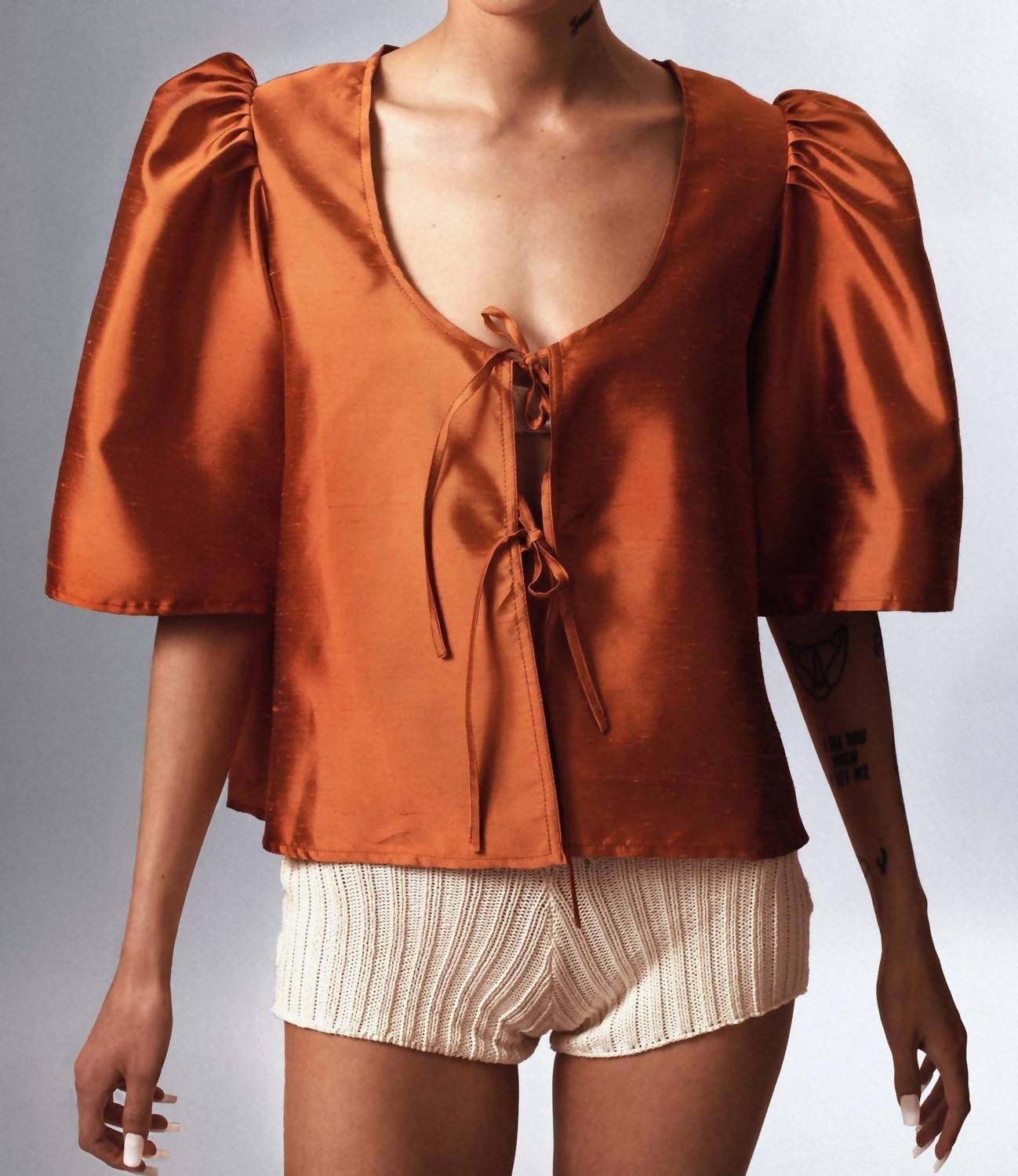 Maisoncléo - Agnes Iridescent Wild Silk Blouse
