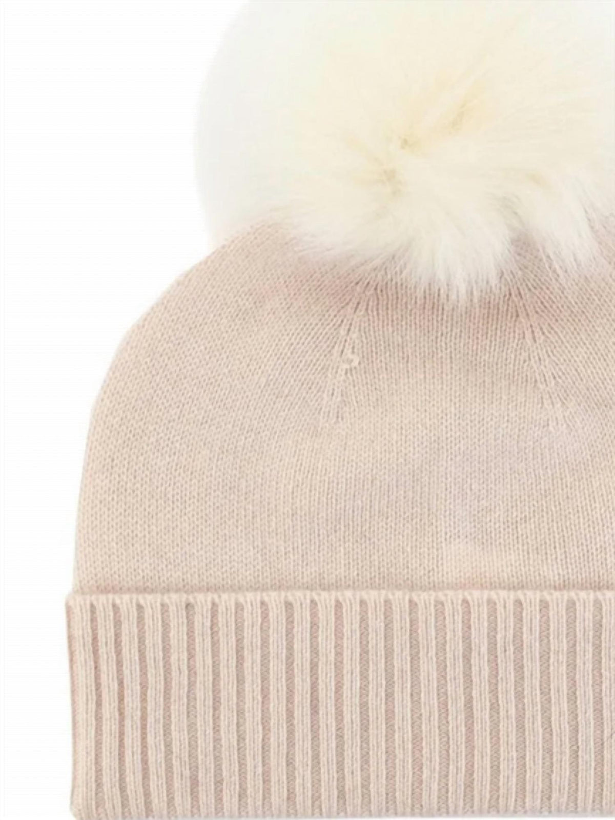 Mitchie'S Matchings - Women's Cashmere Beanie With Fox Fur Pom Pom