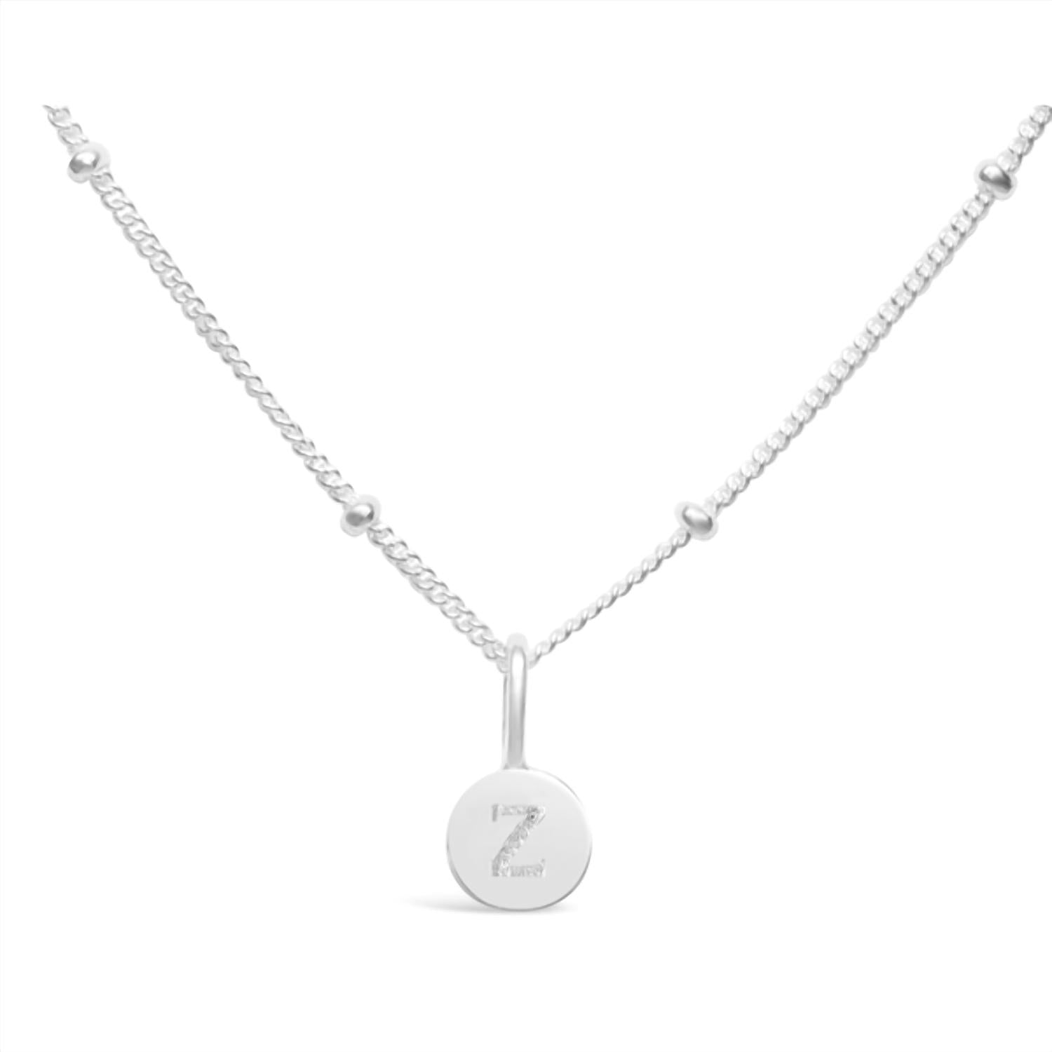 Stia - Love Letters Mini Disk Letter Necklace - Z
