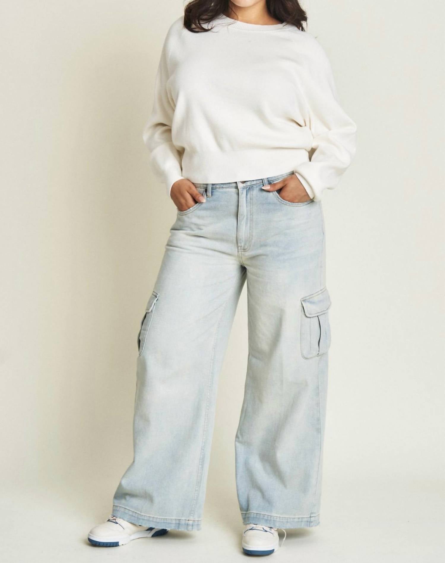 Oliver Logan Madison Wide Leg Jeans in light wash - women's jeans