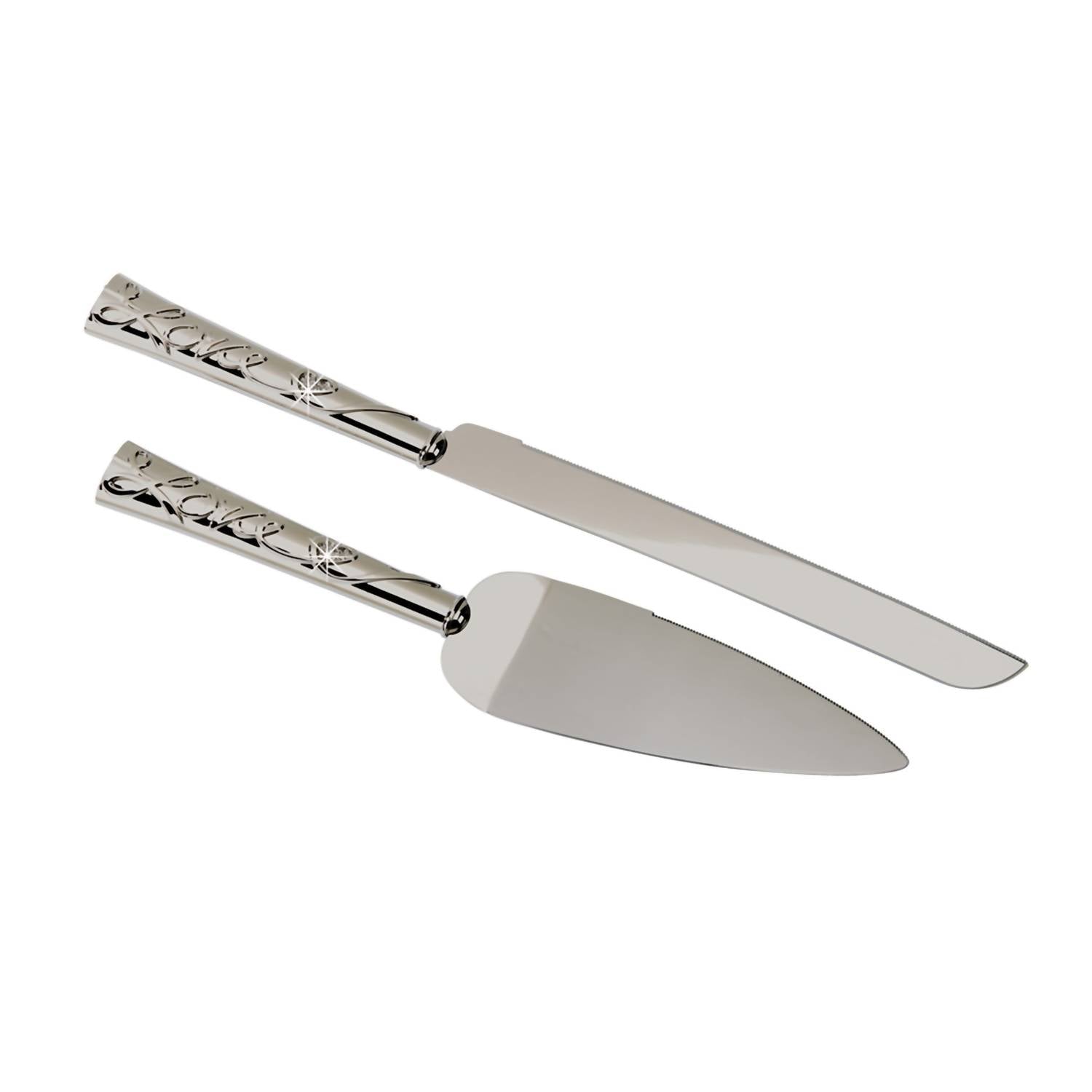 Creative Gifts International - "Love" Cake Knife & Server Set