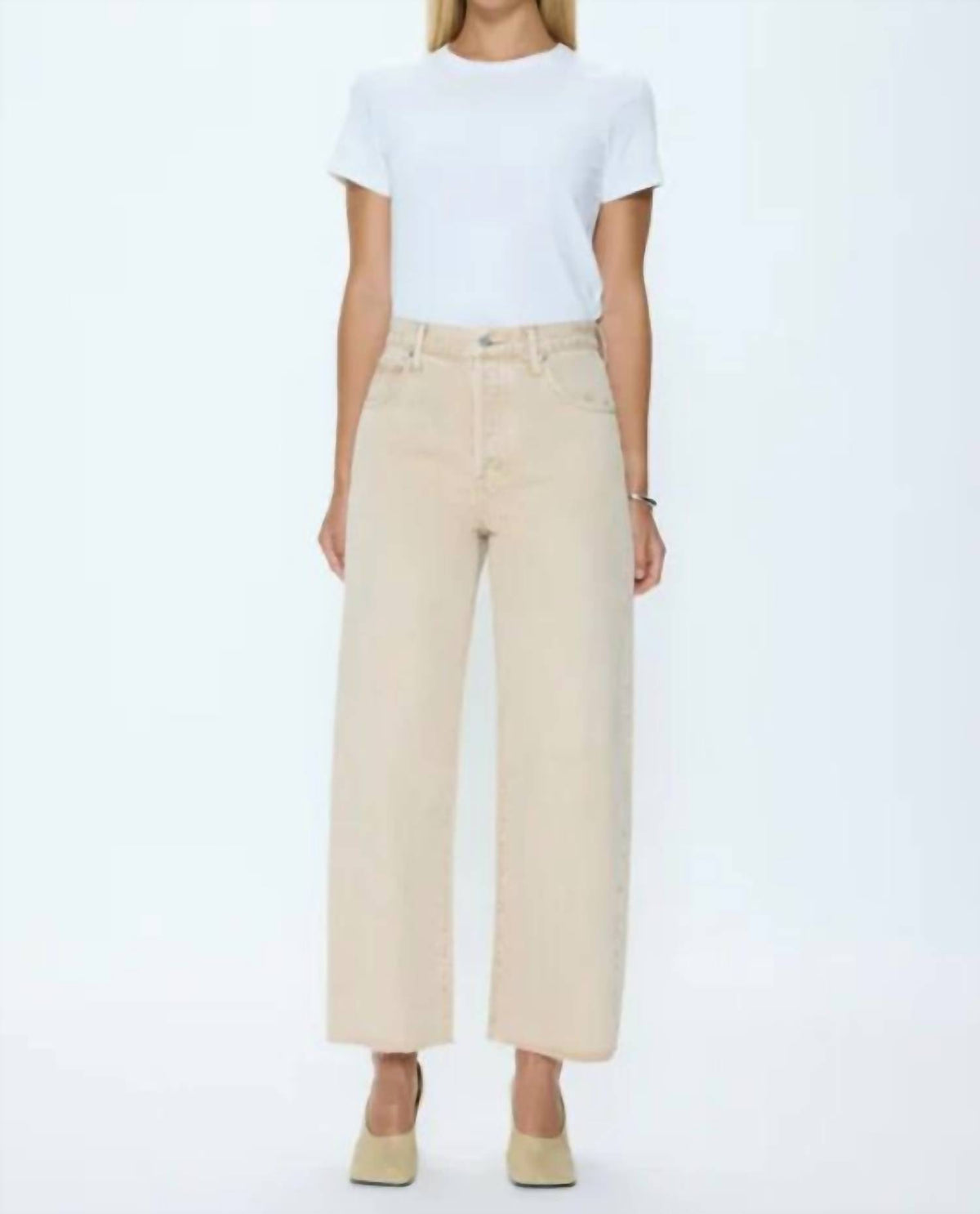 Pistola - Tate Crop Bowed Wide Leg Jean