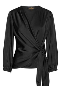 Karmamia Ines Blouse in semi rich black - women's blouse