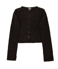 flowers by zoe Elsa Rib Sparkle Cardigan in black - kids' sweater - view 5
