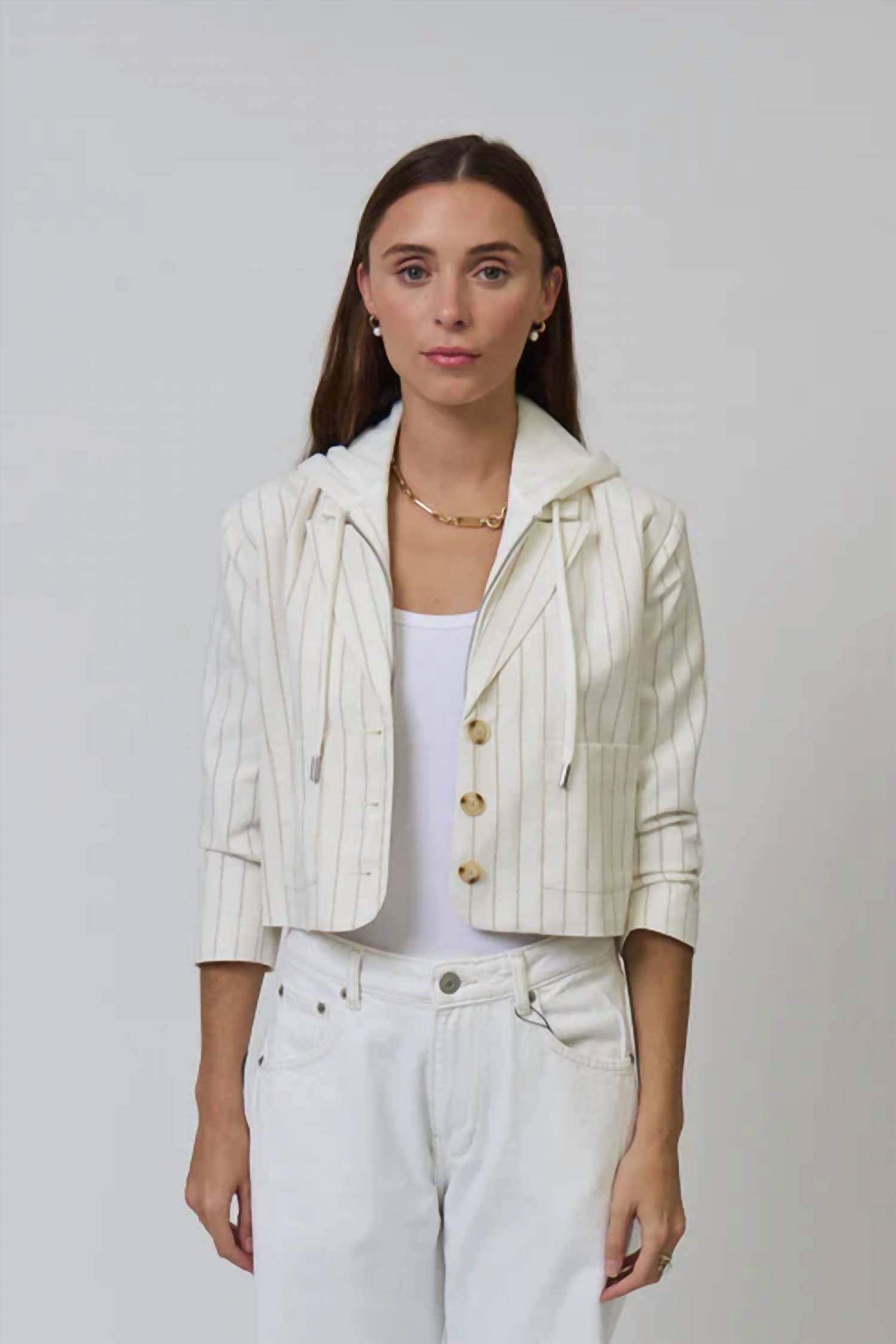 Central Park West - Serena Cropped Sleeve Dickey Jacket