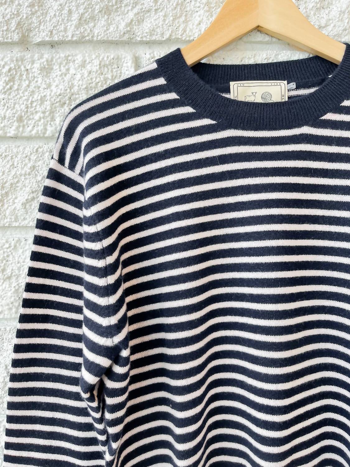 DEMYLEE New York Neve Cashmere Sweater in petal navy - women's sweater - view 4