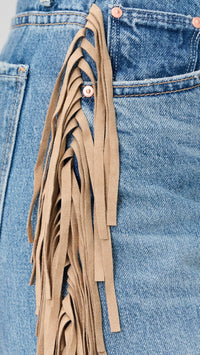 Mother - Fringe Half-pipe Button Sneak Jeans