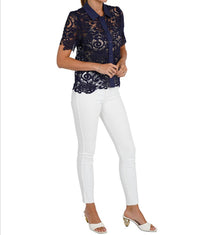 Love Token - Ainsley Short Sleeve Lace Blouse