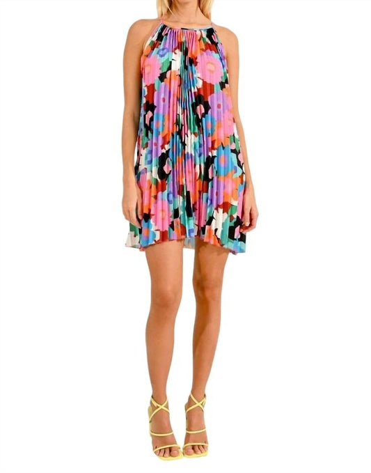 Molly Bracken - PLEATED FLORAL MINI DRESS