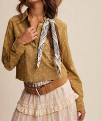 Listicle - Embroidered Western Cotton Shirt