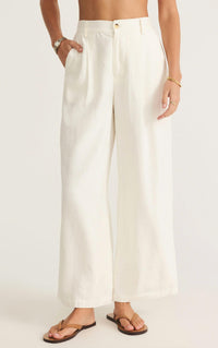 Z Supply Topanga Linen Pants in white - women's pants
