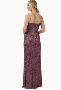 Adrianna Papell - Metallic Crinkle Gown