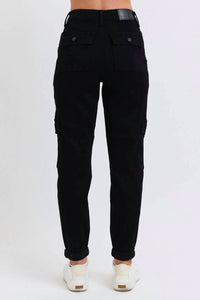Judy Blue - High Waist Cargo Cuff Jogger Denim Jeans