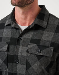 TravisMathew Return Flight Jacket in black grey - men's shirt - view 4