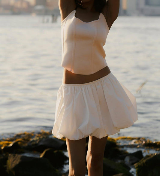 Find Me Now - Cloud Poplin Mini Skirt