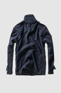 Relwen Men's Moleskin Trap Blazer in dark navy canvas - men's jacket - detail view