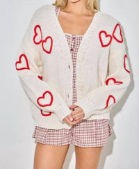 Baevely By Wellmade - Heart Cardigan