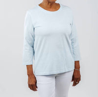 Pure Amici - 3/4 Sleeve Crewneck Tee
