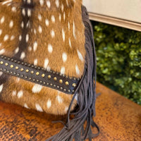 Juan Antonio - Women's Axis With Fringe And Studs Handbag