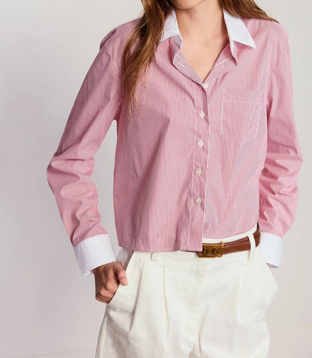The Shirt - Boxy Crop Long Sleeve Top