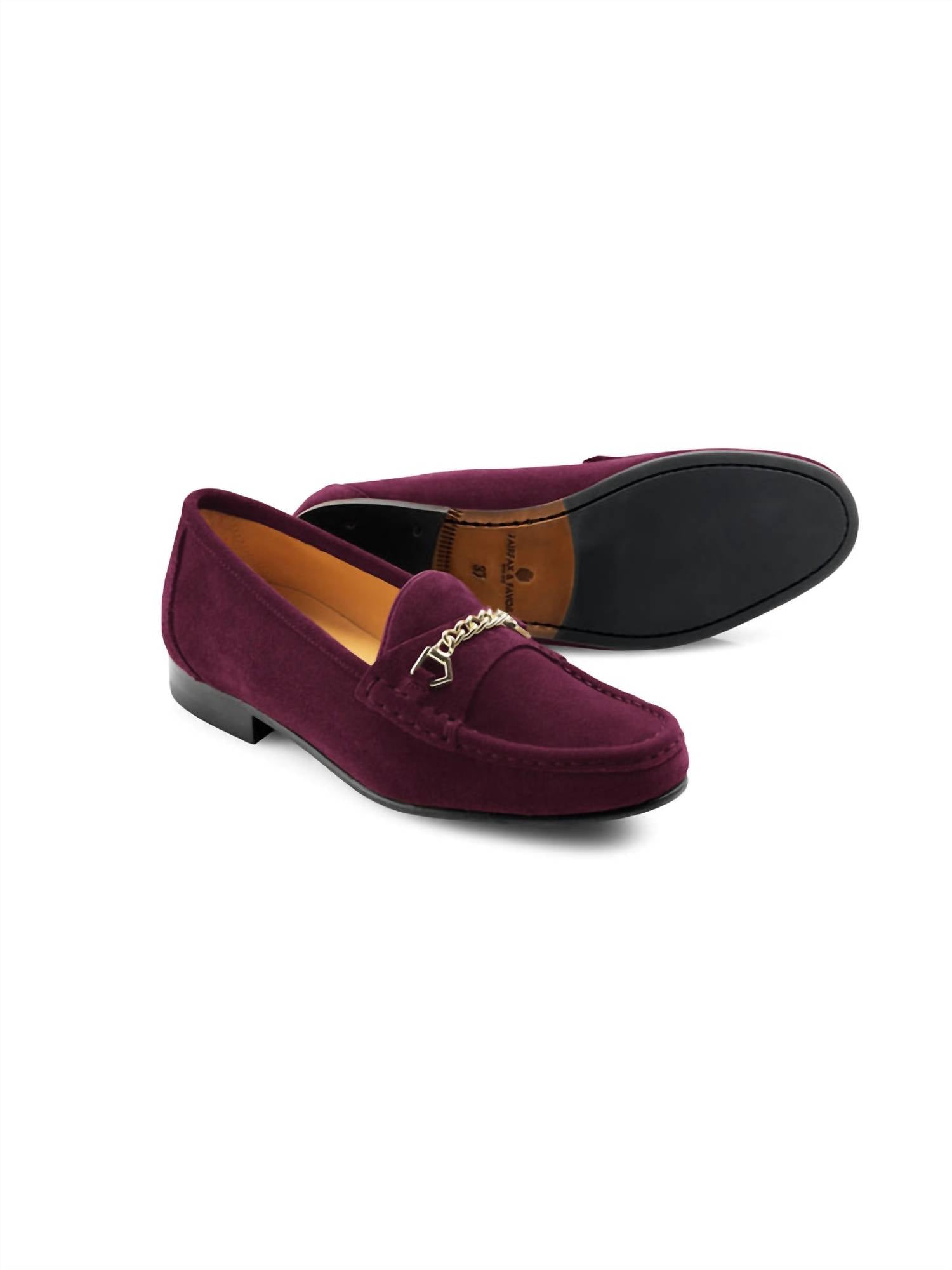 Fairfax & Favor Women's Apsley Loafer in elderberry - women's flats - view 4