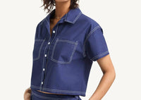 Vitamin A - Ashley Cropped Shirt