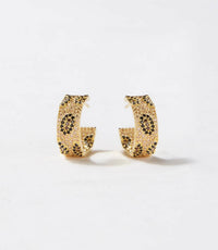 Native Gem - Leopard Crystal Hoop Earrings