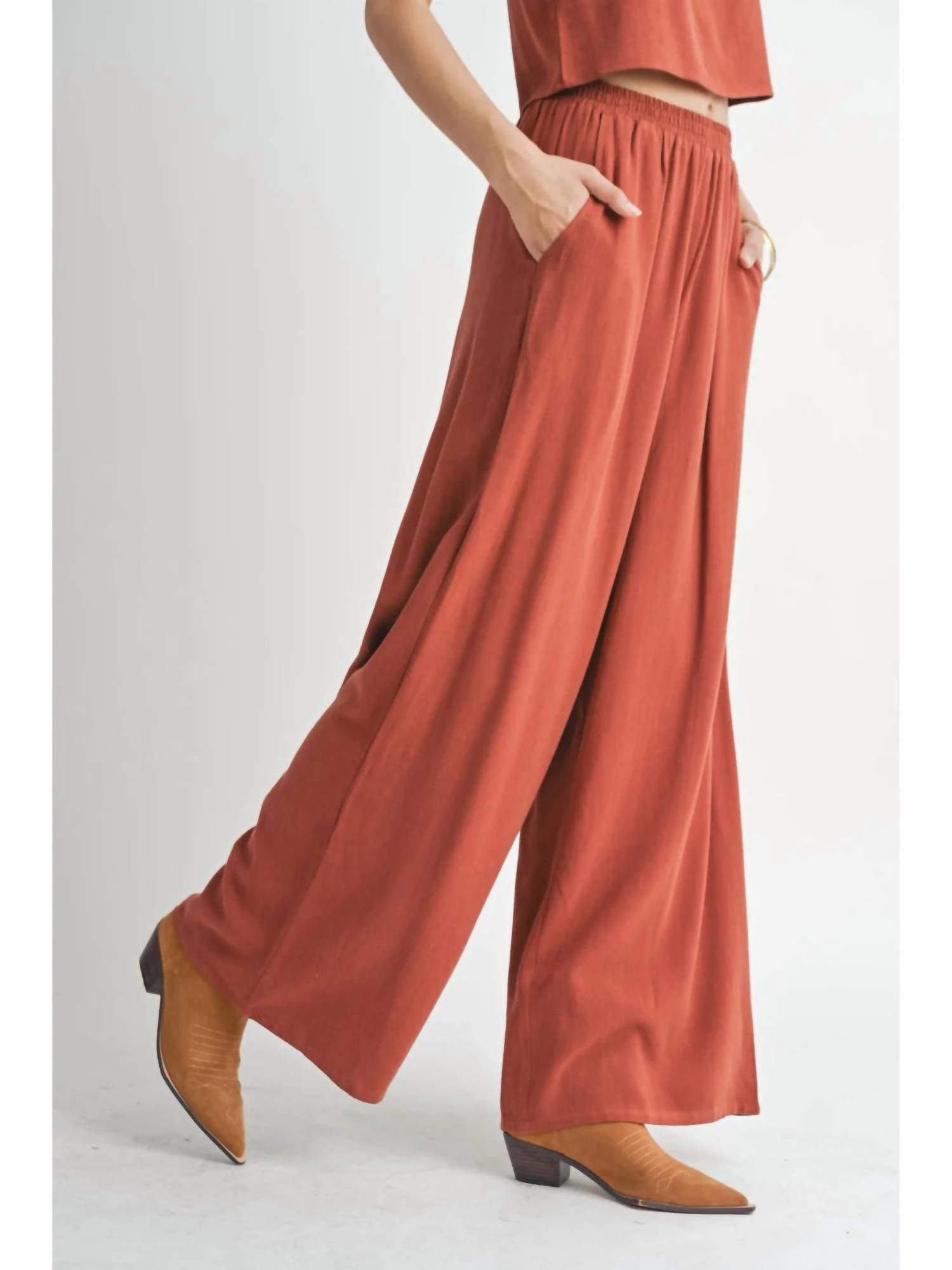 Sadie & Sage - Sugarloaf Wide Leg Linen Pants