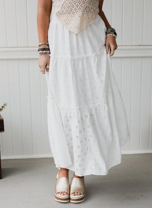 Three Bird Nest - Sweet Briar Eyelet Maxi Skirt