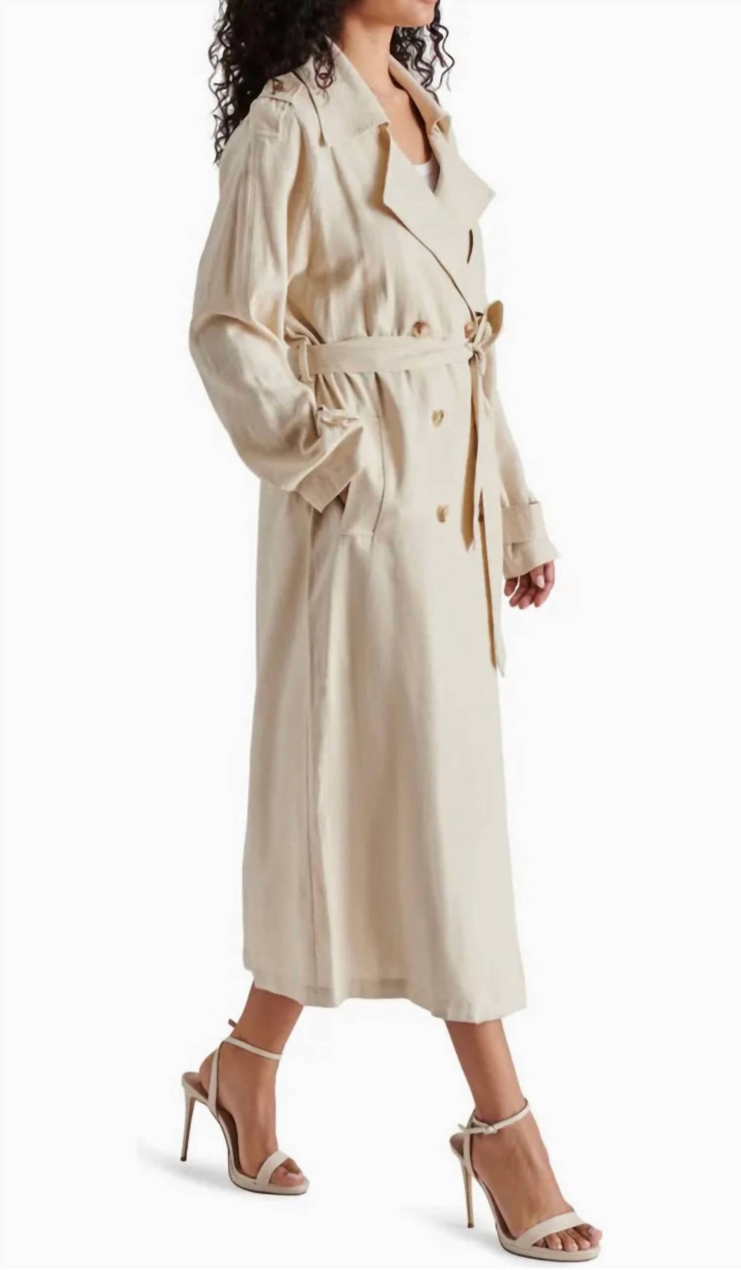 STEVE MADDEN Lennox Trench Coat - women's jacket - detail view