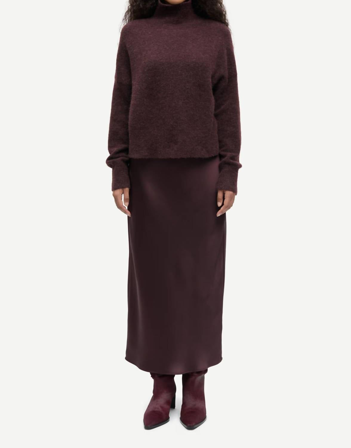 SAMSOE Saagneta Maxi Skirt in fudge 1 - women's skirt