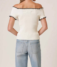Line And Dot - Reonny Off The Shoulder Sweater
