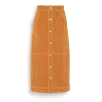 Barrie - Suede Effect Long Midi Skirt