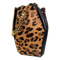 Alexander Mcqueen - Women's Leopard Print Pony Hair Bucket Bag