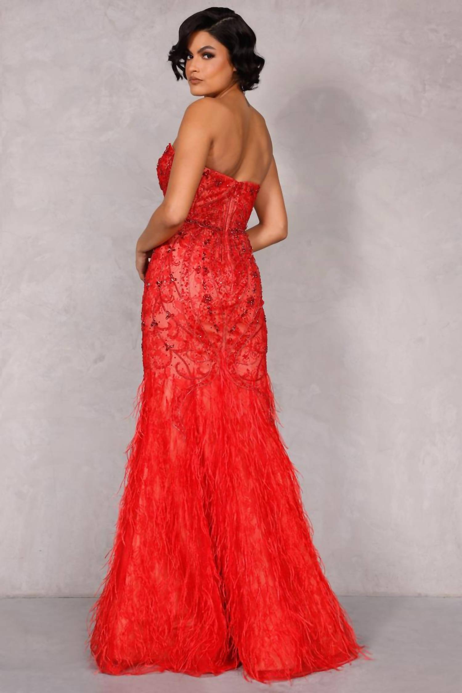 Terani Couture - Strapless Long Tulle Pageant Dress