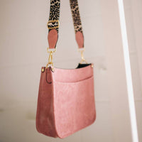 Pretty Simple - Women's Crossbody Bag With Leopard Canvas Strap