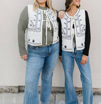 Polagram Laityn Embroidered Vest in cream - women's jacket - view 9