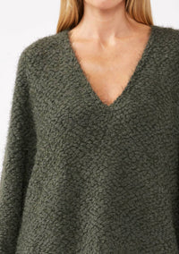 Lovestitch - Hi-low Fuzzy Pullover Sweater