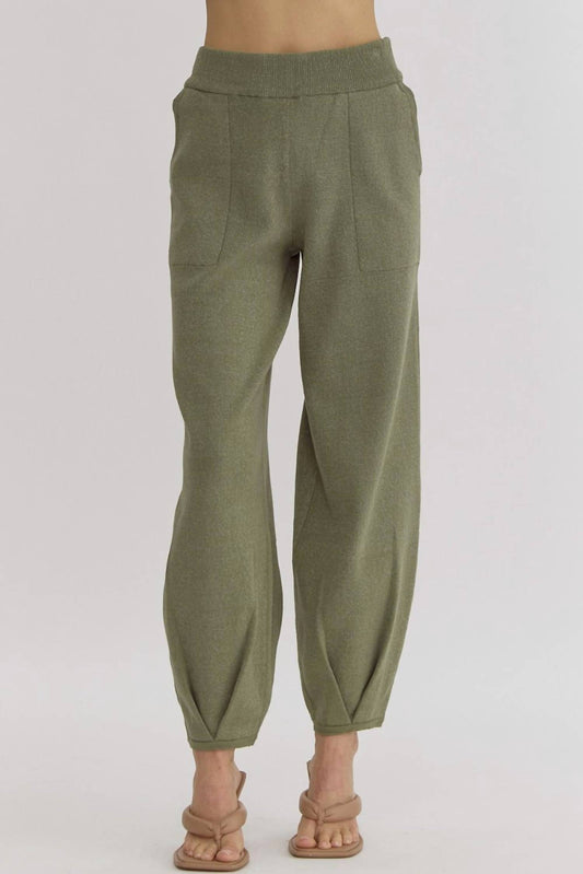 Entro - High Waisted Knit Pant