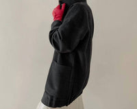 HIDDEN Vintage Tweed Jacket in charcoal - women's jacket - alternate view