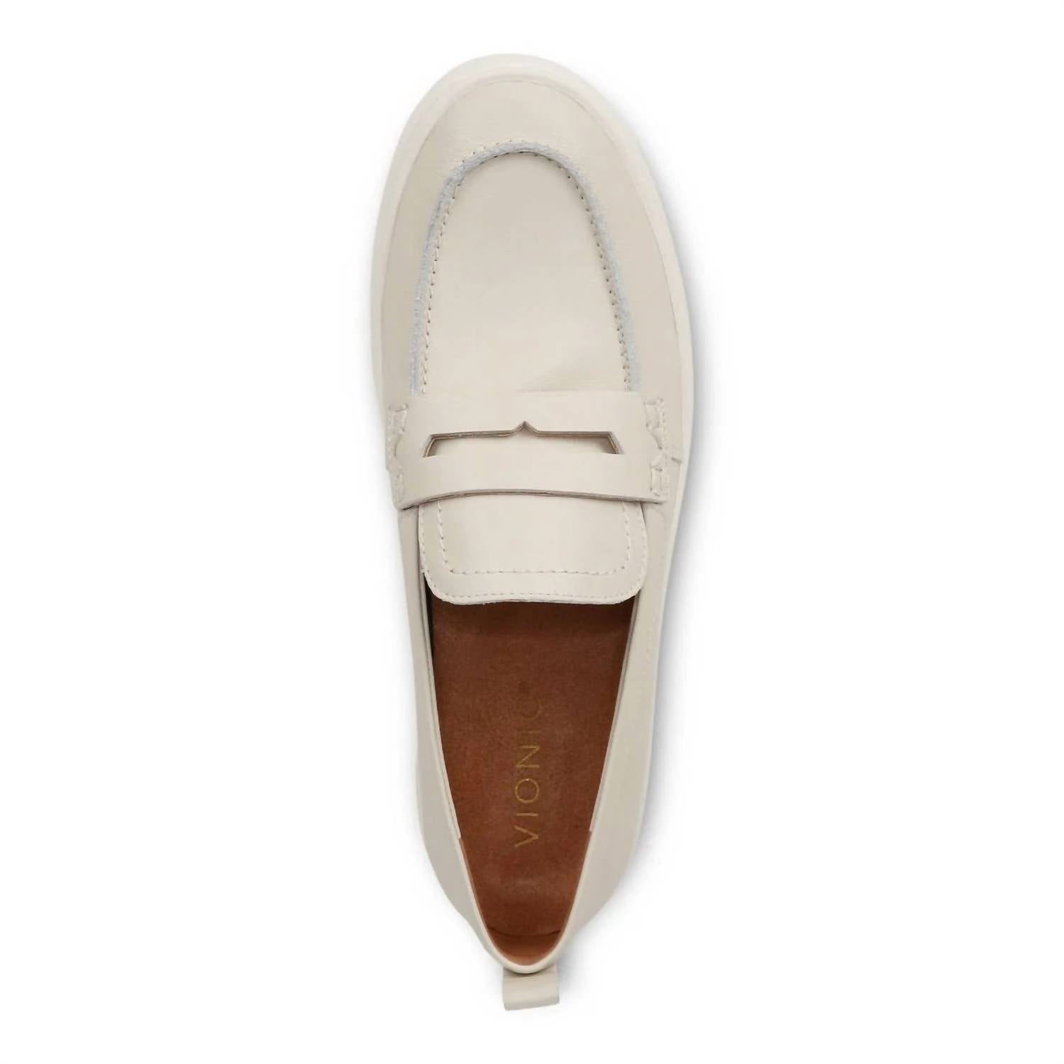 VIONIC Women's Uptown Loafer in cream leather - women's flats - view 7