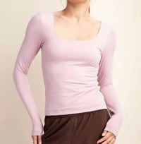 Rae Mode - Basic Square Neck Long Sleeve Tee