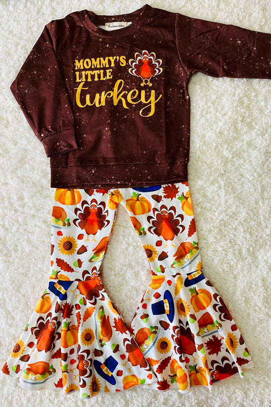 Southern Stitch - Girl's Little Turkey Bell Set Pant Top