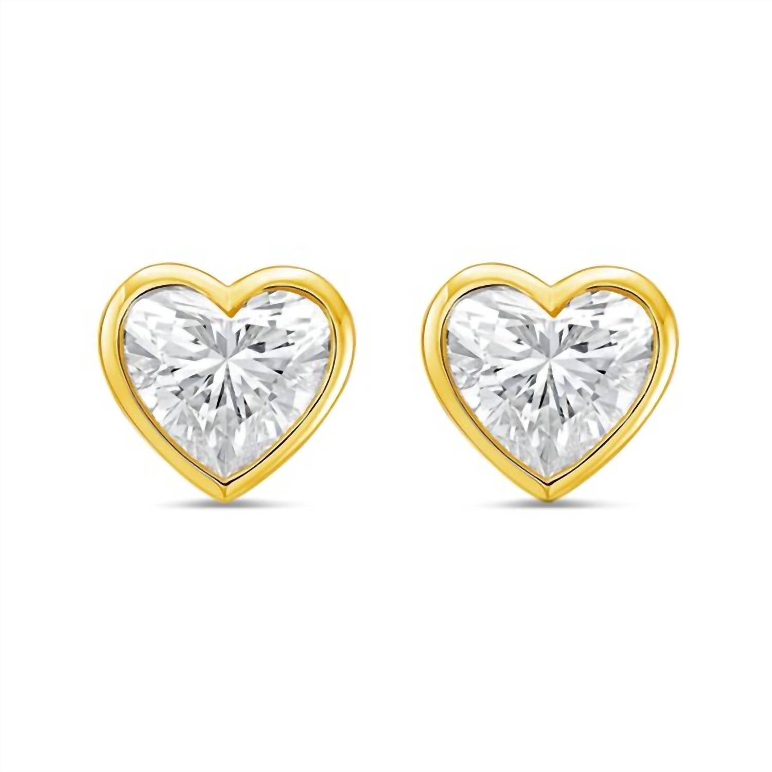 Diana M Jewels - Women's Heart Lab-Grown Diamond Stud Earrings (15.00 Ct) - Grand