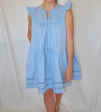 Fate - Joy Eyelet Details Tassel Mini Dress