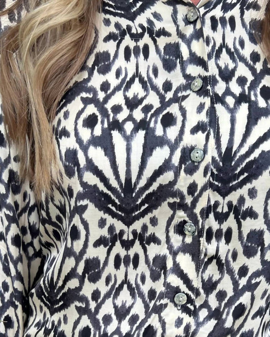 Esqualo - City Sign Oversized Blouse