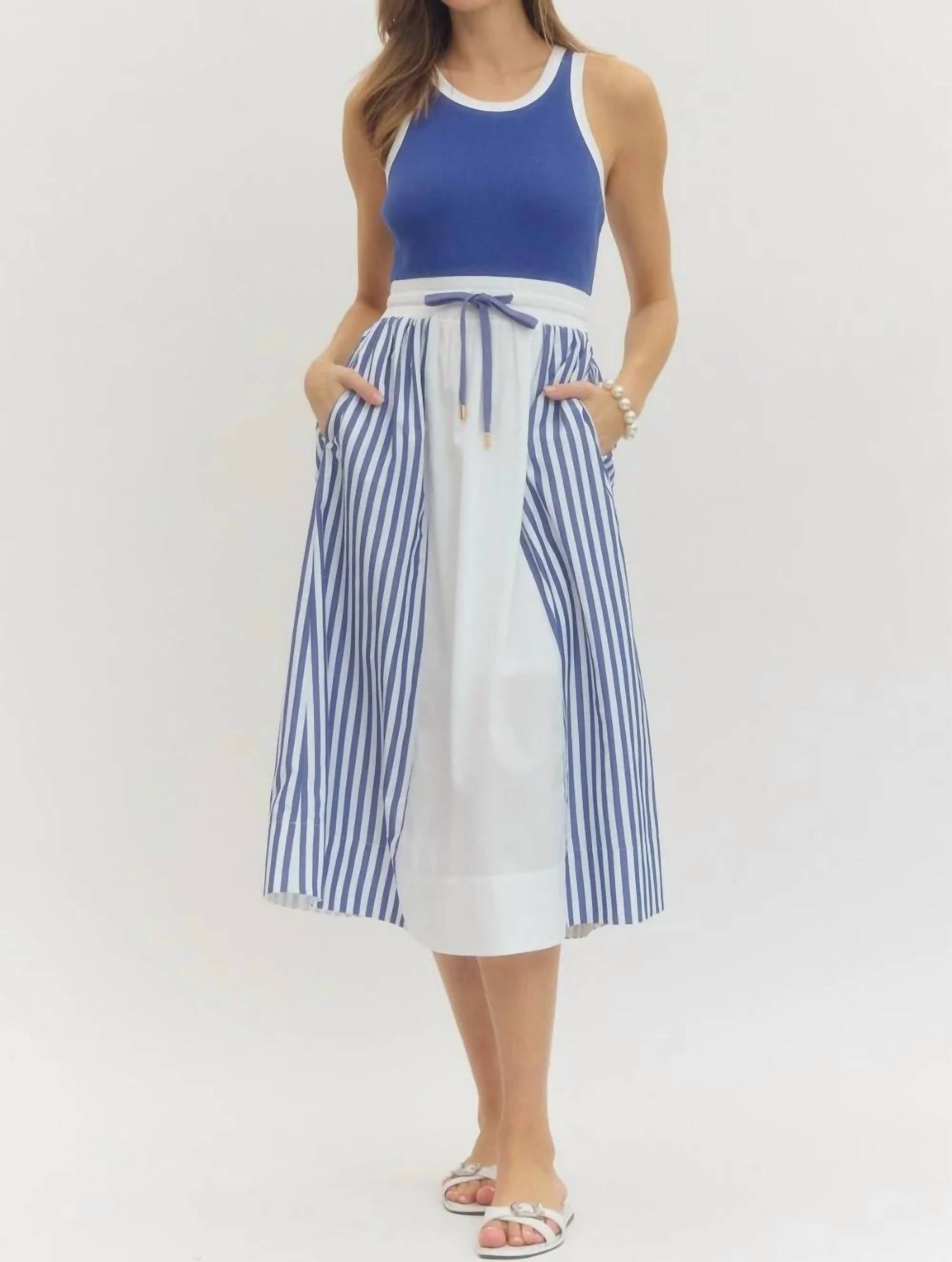 Entro - Color Block Midi Dress