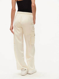 SIX/FIFTY Elsa Straight Pants in cream - women's pants - detail view